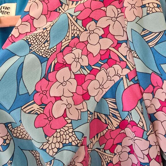 NWT Blue and Pink 60s Babydoll Spring Dress - Picture 6 of 7